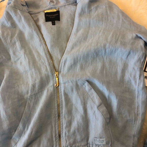 Juicy couture Light blue zip sweater - Picture 1 of 8